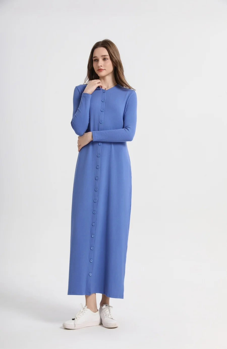 AS 2025 summer woman dress comfortable ribbing maxi button dress lady clothes
